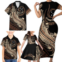Personalized Solomon Islands Crocodile Family Matching Short Sleeve Bodycon Dress and Hawaiian Shirt Hapi Isles - Independence Anniversary LT7 - Polynesian Pride