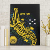 Personalized Solomon Islands Independence Anniversary Canvas Wall Art Crocodile Mix Tapa LT7 Without Frame Colorful - Polynesian Pride