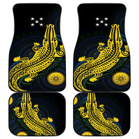 Personalized Solomon Islands Independence Anniversary Car Mats Crocodile Mix Tapa LT7 - Polynesian Pride
