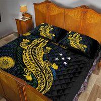 Personalized Solomon Islands Independence Anniversary Quilt Bed Set Crocodile Mix Tapa LT7 - Polynesian Pride
