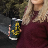 Personalized Solomon Islands Independence Anniversary Tumbler Cup Crocodile Mix Tapa