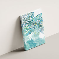 Aotearoa Maori Koru Curves Canvas Wall Art Mossy Paua Shell