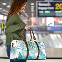 Aotearoa Maori Koru Curves Travel Bag Mossy Paua Shell