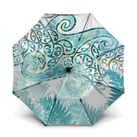Aotearoa Maori Koru Curves Umbrella Mossy Paua Shell