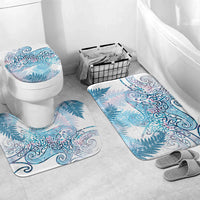 Aotearoa Maori Koru Curves Bathroom Set Aqua Paua Shell