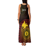Papua New Guinea Independence Personalized Family Matching Tank Maxi Dress and Hawaiian Shirt Tapa Circle LT7 - Polynesian Pride