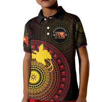 Papua New Guinea Independence Personalized Kid Polo Shirt Tapa Circle
