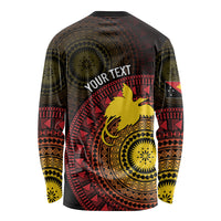 Papua New Guinea Independence Personalized Long Sleeve Shirt Tapa Circle