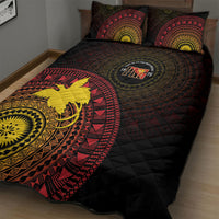 Papua New Guinea Independence Quilt Bed Set Tapa Circle