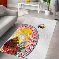 Hapi De Bilong Indipendens Papua New Guinea Area Rug PNG Lime Pot