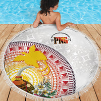 Hapi De Bilong Indipendens Papua New Guinea Beach Blanket PNG Lime Pot