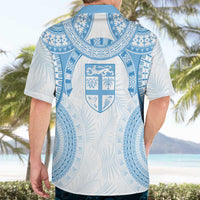 Bula Fiji Day 55th Anniversary Masi Tapa Hawaiian Shirt Emerald Jubilee - Turquoise - Polynesian Pride