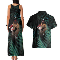 Maori Hongi Valentine Couples Matching Tank Maxi Dress and Hawaiian Shirt Aroha Ahau Ki A Koe LT7 - Polynesian Pride