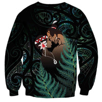 Maori Hongi Valentine Sweatshirt Aroha Ahau Ki A Koe