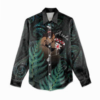 Maori Hongi Valentine Women Casual Shirt Aroha Ahau Ki A Koe LT7 - Polynesian Pride