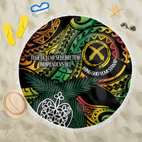 Vanuatu Indipendens Dei Beach Blanket Mix Traditional Sand Drawing