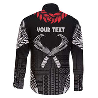 Personalized Talofa Samoa Family Matching Off Shoulder Short Dress and Hawaiian Shirt Ulafala With Toa Nifo'oti - Black LT7 - Polynesian Pride