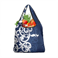 New Zealand Maori Mo Bros Grocery Bag Blue Ribbon With Koru Kowhaiwhai LT7 1-pack One Size Blue - Polynesian Pride