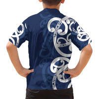 New Zealand Maori Mo Bros Hawaiian Shirt Blue Ribbon With Koru Kowhaiwhai LT7 - Polynesian Pride