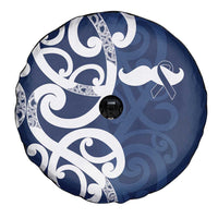 New Zealand Maori Mo Bros Spare Tire Cover Blue Ribbon With Koru Kowhaiwhai LT7 - Polynesian Pride