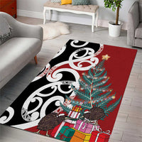 New Zealand Silver Fern Christmas Tree Area Rug Meri Kirihimete - Polynesian Pride