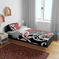 New Zealand Silver Fern Christmas Tree Bedding Set Meri Kirihimete - Polynesian Pride