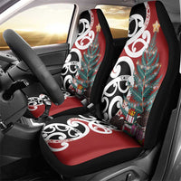 New Zealand Silver Fern Christmas Tree Car Seat Cover Meri Kirihimete LT7 - Polynesian Pride