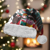 New Zealand Silver Fern Christmas Tree Christmas Santa Hat Meri Kirihimete LT7 With Fur Red - Polynesian Pride