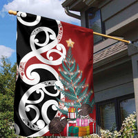 New Zealand Silver Fern Christmas Tree Garden Flag Meri Kirihimete LT7 - Polynesian Pride