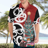 New Zealand Silver Fern Christmas Tree Hawaiian Shirt Meri Kirihimete LT7 - Polynesian Pride