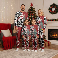 New Zealand Silver Fern Christmas Tree Christmas Pajama Set Meri Kirihimete LT7 - Polynesian Pride