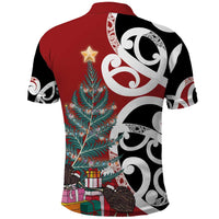 New Zealand Silver Fern Christmas Tree Polo Shirt Meri Kirihimete LT7 - Polynesian Pride