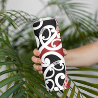 New Zealand Silver Fern Christmas Tree Skinny Tumbler Meri Kirihimete LT7 - Polynesian Pride