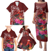 Personalized Samoa Meri Krisimasi Family Matching Puletasi and Hawaiian Shirt Segasegamau'u Mix Siapo LT7 - Polynesian Pride