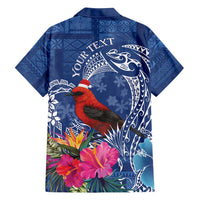 Personalized Samoa Christmas Family Matching Summer Maxi Dress and Hawaiian Shirt Cardinal Honeyeater Mix Siapo LT7 - Polynesian Pride