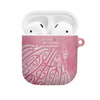 Breast Cancer Awareness Maori AirPods Case Kia Kaha Kia Maia Kia Manawanui LT7 Pink - Polynesian Pride