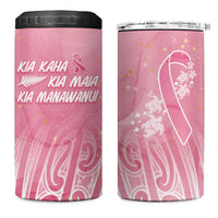 Breast Cancer Awareness Maori 4 in 1 Can Cooler Tumbler Kia Kaha Kia Maia Kia Manawanui LT7 One Size: 16 oz Pink - Polynesian Pride