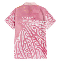 Breast Cancer Awareness Maori Family Matching Short Sleeve Bodycon Dress and Hawaiian Shirt Kia Kaha Kia Maia Kia Manawanui LT7 - Polynesian Pride