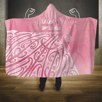 Breast Cancer Awareness Maori Hooded Blanket Kia Kaha Kia Maia Kia Manawanui LT7 - Polynesian Pride