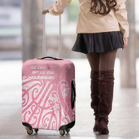 Breast Cancer Awareness Maori Luggage Cover Kia Kaha Kia Maia Kia Manawanui LT7 - Polynesian Pride