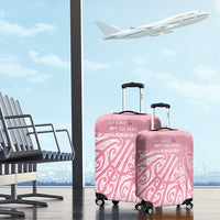 Breast Cancer Awareness Maori Luggage Cover Kia Kaha Kia Maia Kia Manawanui LT7 - Polynesian Pride