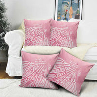 Breast Cancer Awareness Maori Pillow Cover Kia Kaha Kia Maia Kia Manawanui LT7 - Polynesian Pride