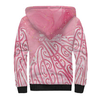 Breast Cancer Awareness Maori Sherpa Hoodie Kia Kaha Kia Maia Kia Manawanui LT7 - Polynesian Pride