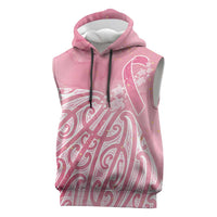 Breast Cancer Awareness Maori Sleeveless Hoodie Kia Kaha Kia Maia Kia Manawanui LT7 Pink - Polynesian Pride
