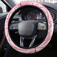 Breast Cancer Awareness Maori Steering Wheel Cover Kia Kaha Kia Maia Kia Manawanui LT7 - Polynesian Pride
