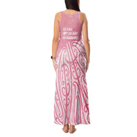 Breast Cancer Awareness Maori Tank Maxi Dress Kia Kaha Kia Maia Kia Manawanui LT7 - Polynesian Pride