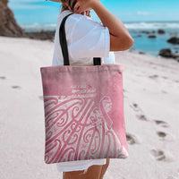 Breast Cancer Awareness Maori Tote Bag Kia Kaha Kia Maia Kia Manawanui LT7 - Polynesian Pride