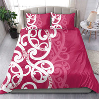 Breast Cancer Awareness Maori Bedding Set Koru Kowhaiwhai - Polynesian Pride