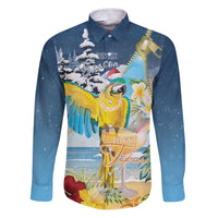 Funny Tropical Christmas Family Matching Puletasi and Hawaiian Shirt Tis The Season To Get Tipsy LT7 Dad's Shirt - Long Sleeve Colorful - Polynesian Pride