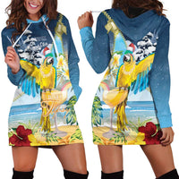 Funny Tropical Christmas Hoodie Dress Tis The Season To Get Tipsy LT7 - Polynesian Pride